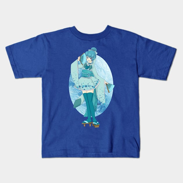 Magical Girl Fox Kids T-Shirt by Jisu